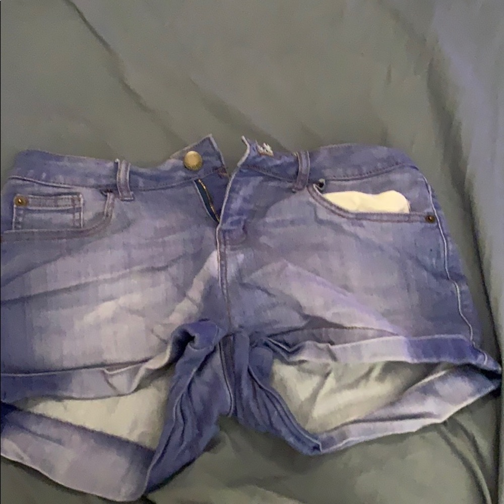 Light wash shorts